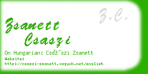 zsanett csaszi business card